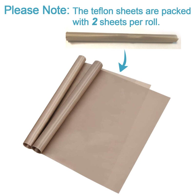 Selizo 4 Pack Teflon Sheet for Heat Press, Non-Stick Craft Mat, Teflon Heat Transfer Press Sheet for T Shirt Press Machine (12" x 16") - Image 3
